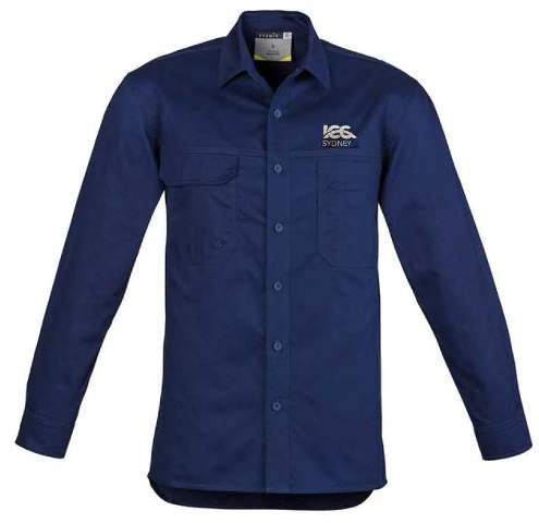 Tradie L-Wgt L-S Shirt  - BLUE