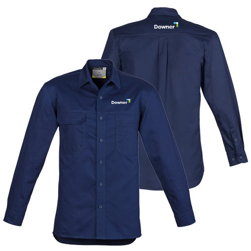 TRADIE MENS LS SHIRT - BLUE