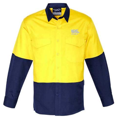 Rugged D-O Vented Shirt - Yellow-Navy