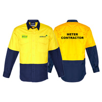 Rugged D-O Vented Shirt - Yellow-Navy