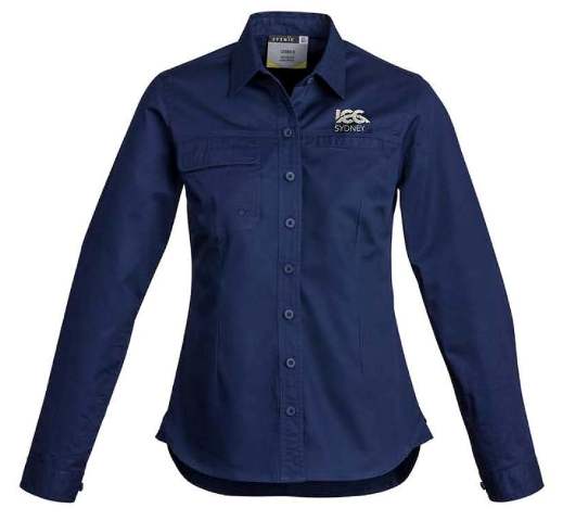 Tradie L-S Shirt Womens - BLUE