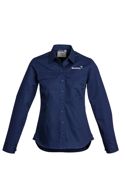 Tradie L-S Shirt Womens - BLUE